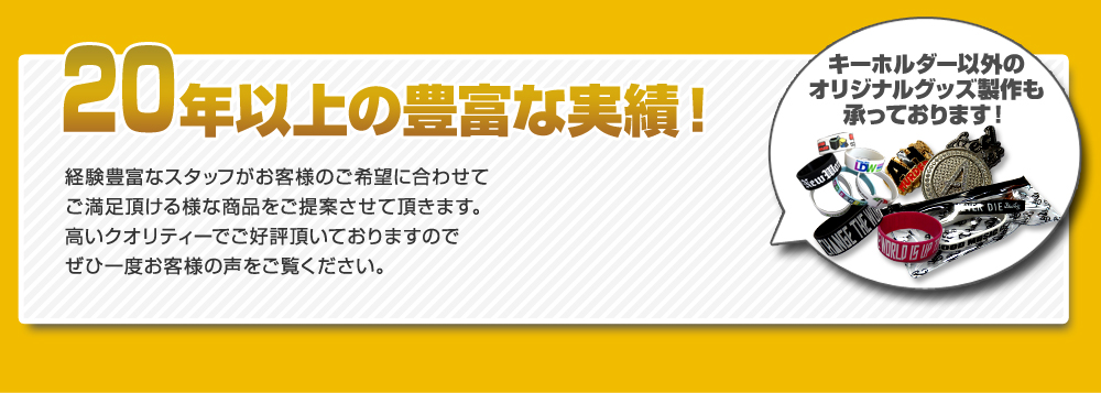 20年以上の豊富な実績