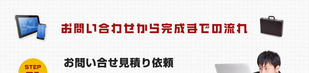 お問い合わせから完成までの流れ