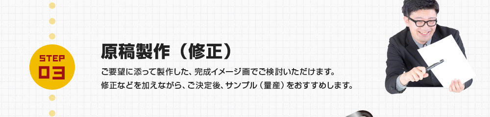 お問い合わせから完成までの流れ